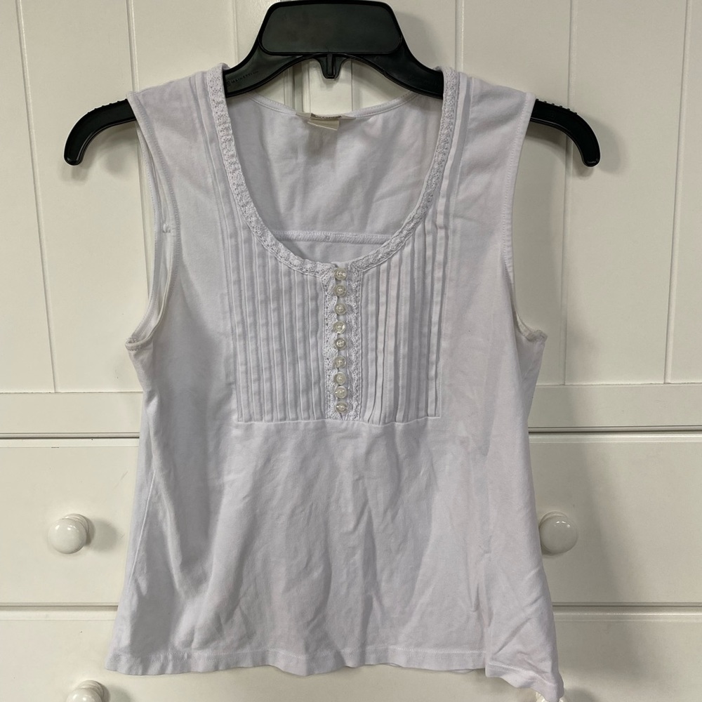 Christopher & Banks white baby doll Tee
